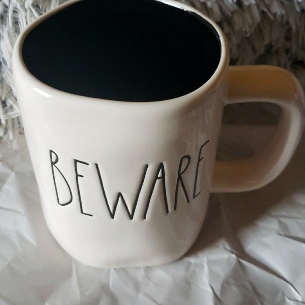 Rae Dunn RARE "Beware" Mug